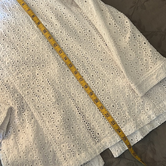 Cotton Eyelet 3/4 sleeve Jacket - Picture 11 of 12